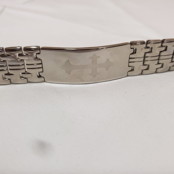 Stainless Steel Cross Bracelet - Picture 8 of 10